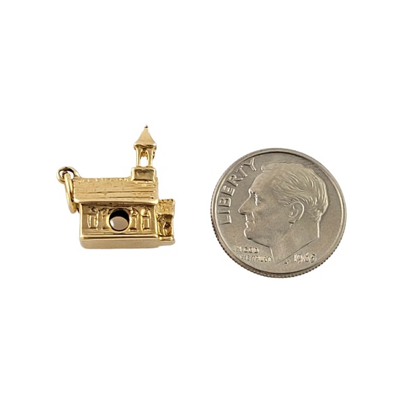 Vintage 14K Yellow Gold Church Charm #13196 - Picture 6 of 6